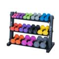 GDR34B - Body-Solid 3-Tier Vinyl/Neoprene Dumbbell Rack